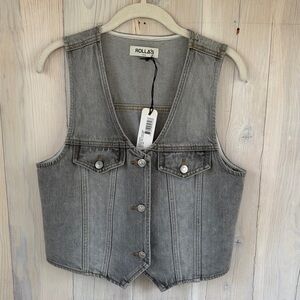 Rolla’s Morgan Jean Vest Stone Grey Size 10/M